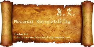 Mocznai Keresztély névjegykártya